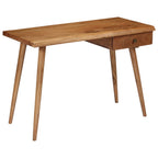 Escritorio de madera maciza de acacia 110x50x76 cm