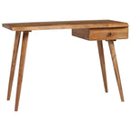 Escritorio de madera maciza de acacia 110x50x76 cm