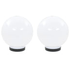 Juego de lámparas de bola LED 2 piezas esféricas 20 cm PMMA