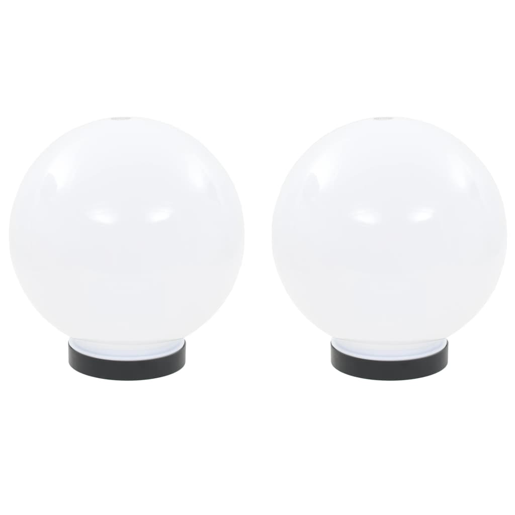 Juego de lámparas de bola LED 2 piezas esféricas 20 cm PMMA