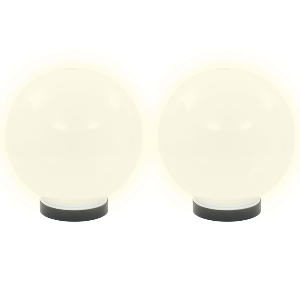 Juego de lámparas de bola LED 2 piezas esféricas 20 cm PMMA