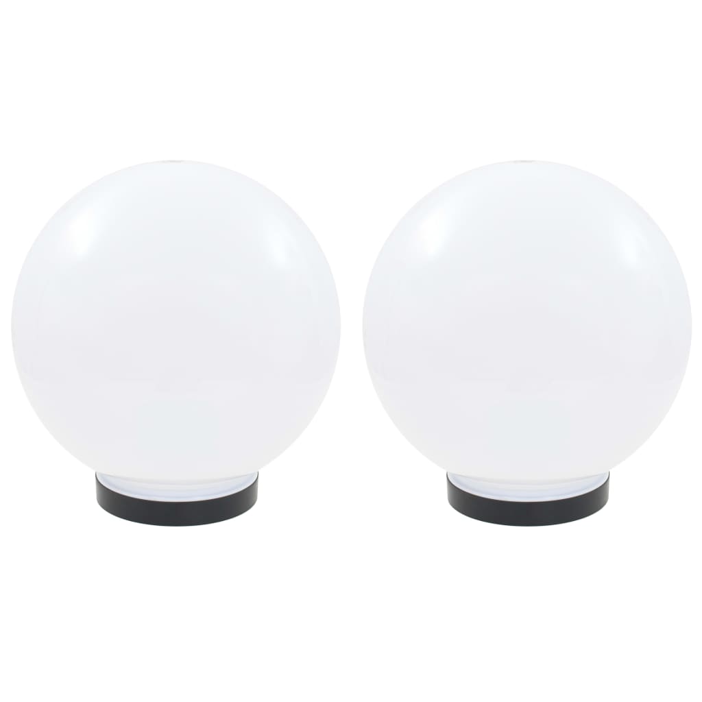 Juego de lámparas de bola LED 2 piezas esféricas 25 cm PMMA