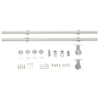 Kit de herrajes para puerta corredera 183 cm acero plateado