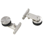 Kit de herrajes para puerta corredera 183 cm acero plateado