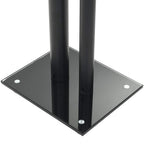 Soportes altavoz vidrio templado diseño 2 pilares negro 2 uds