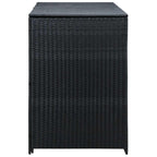 Cobertizo doble contenedor basura ratán negro 148x80x111cm