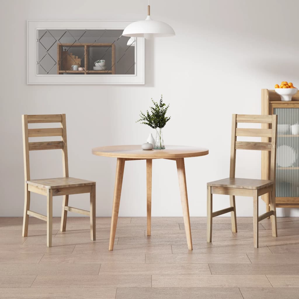 Sillas de comedor 2 unidades madera maciza de acacia