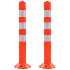 Bolardos de control de tráfico plástico 75 cm 2 unidades