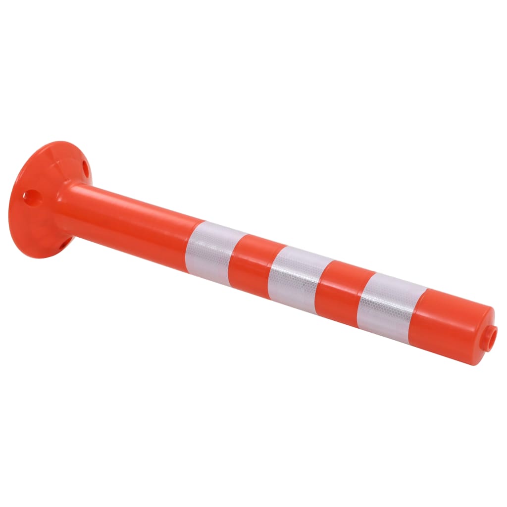 Bolardos de control de tráfico plástico 75 cm 2 unidades