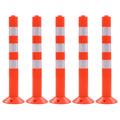 Bolardos de control de tráfico plástico 75 cm 5 unidades