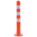 Bolardos de control de tráfico plástico 75 cm 5 unidades