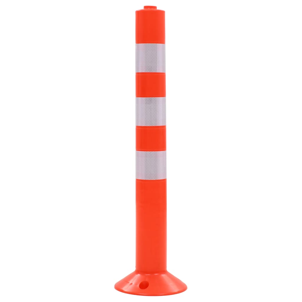 Bolardos de control de tráfico plástico 75 cm 5 unidades