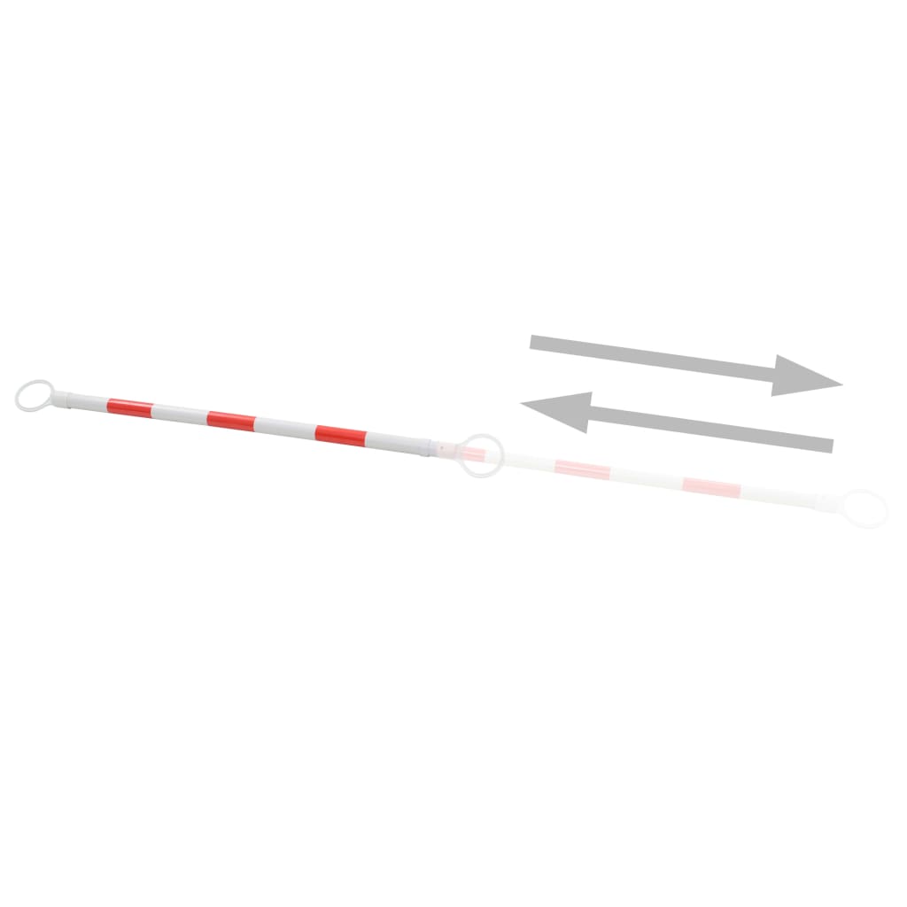 Barras retráctiles de cono de tráfico 2 uds plástico 116-197 cm