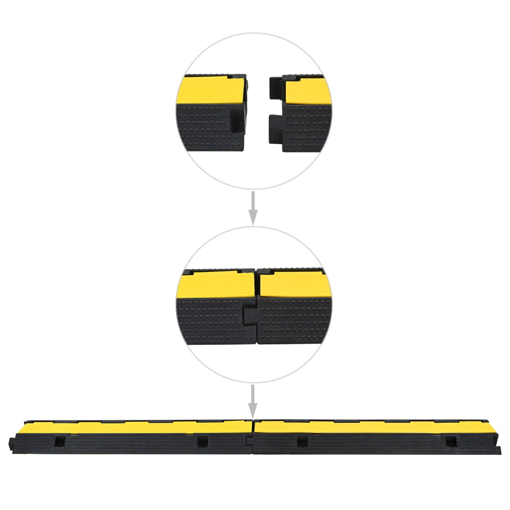 Protector de cables rampa 1 canal goma 100 cm