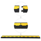 Rampas protectoras de cables 2 canales goma 101,5 cm