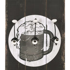 Perchero de pared con 6 ganchos 120x40 cm
