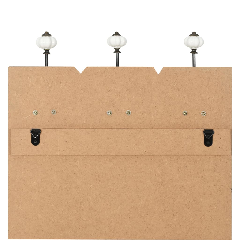 Perchero de pared FAMILY RULES con 6 ganchos 120x40 cm