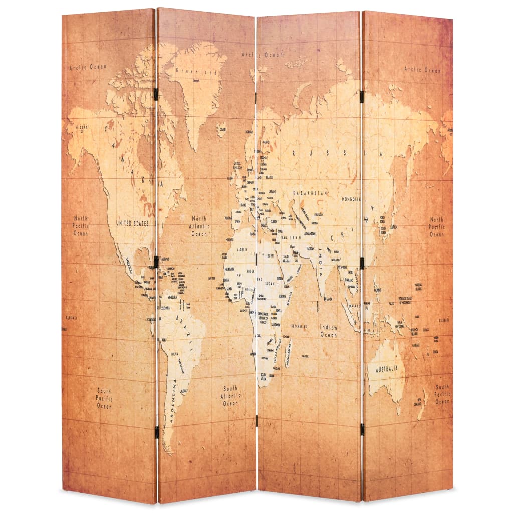 Biombo divisor plegable 160x170 cm bus Londres blanco y negro