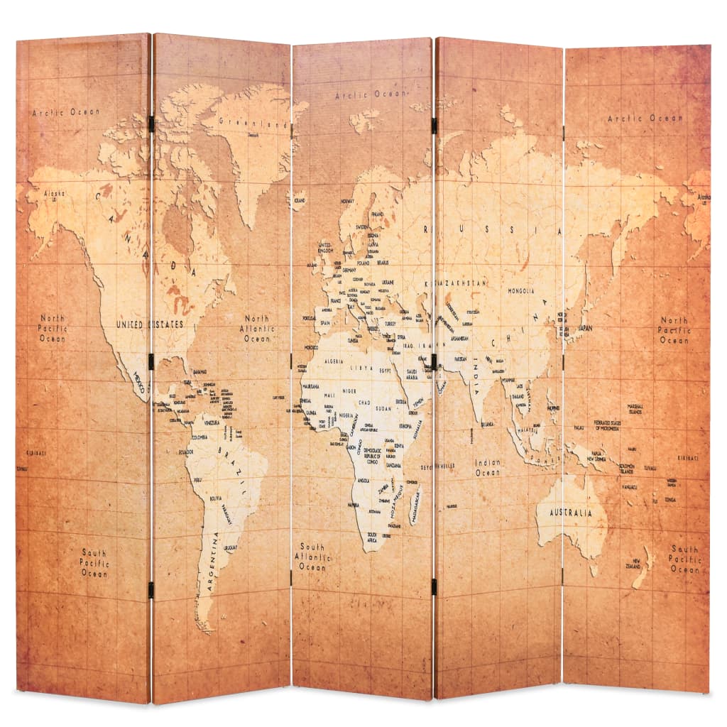 Biombo divisor plegable 200x170 cm bus Londres blanco y negro