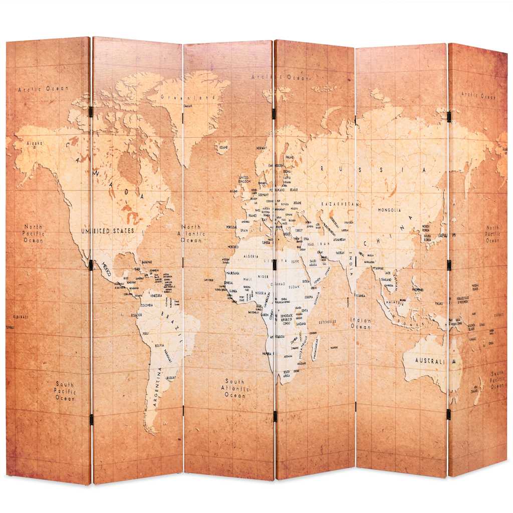 Biombo divisor plegable 228x170 cm bus Londres blanco y negro