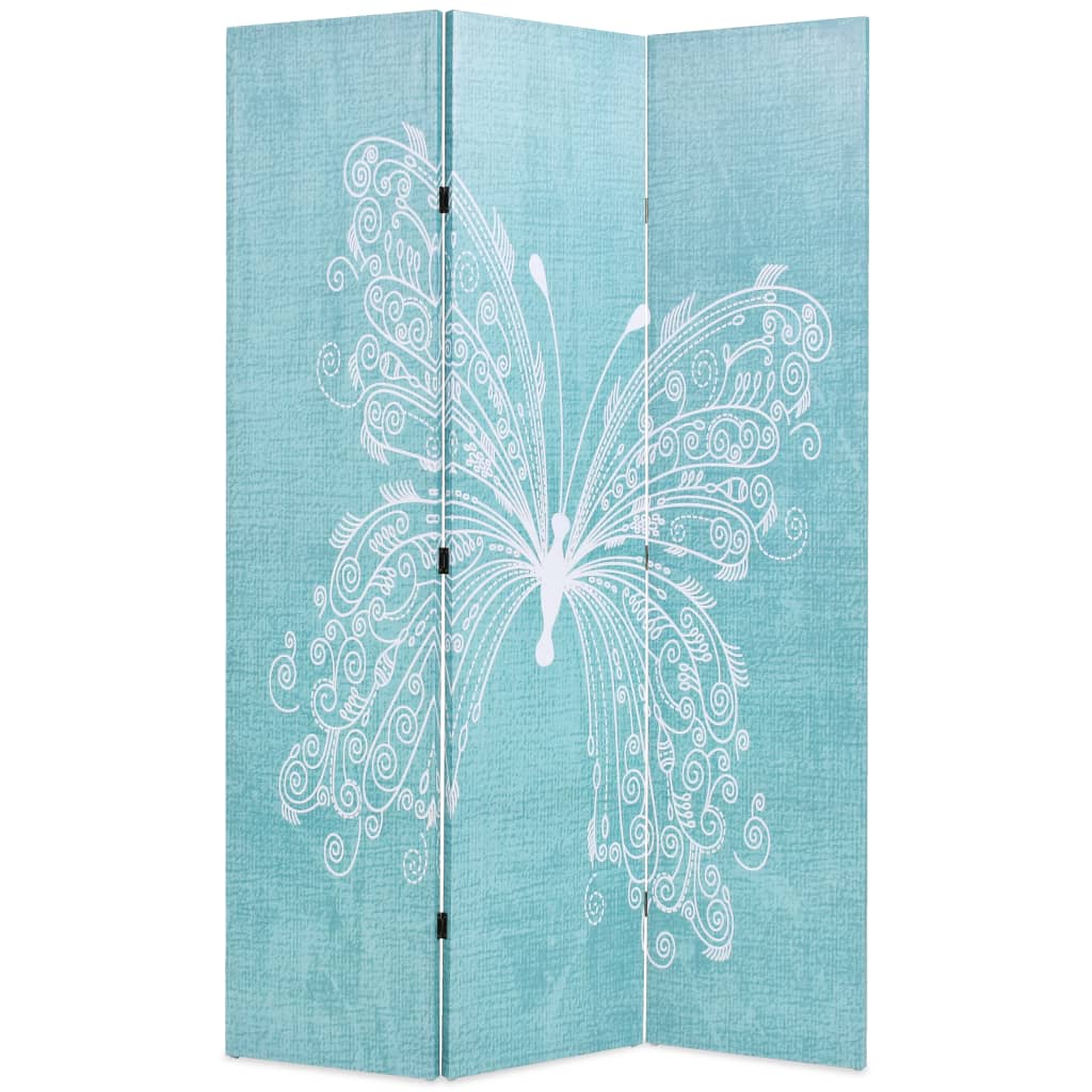 Biombo divisor plegable 120x170 cm bus Londres blanco y negro