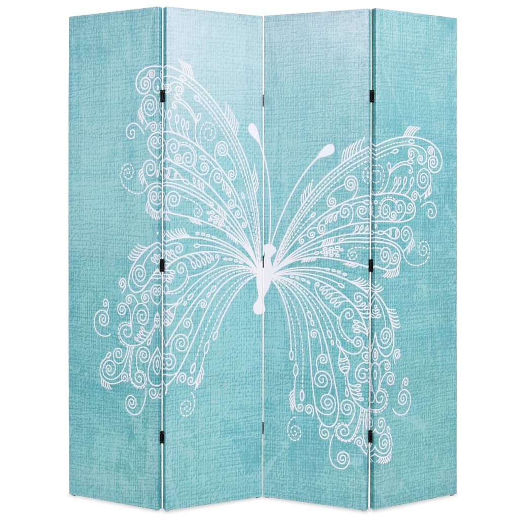 Biombo divisor plegable 160x170 cm bus Londres blanco y negro