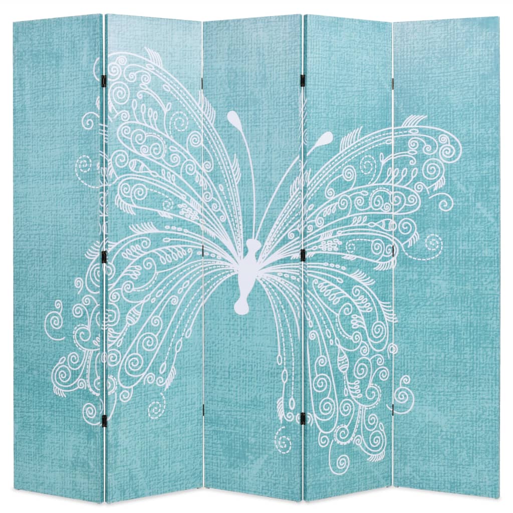 Biombo divisor plegable 200x170 cm bus Londres blanco y negro