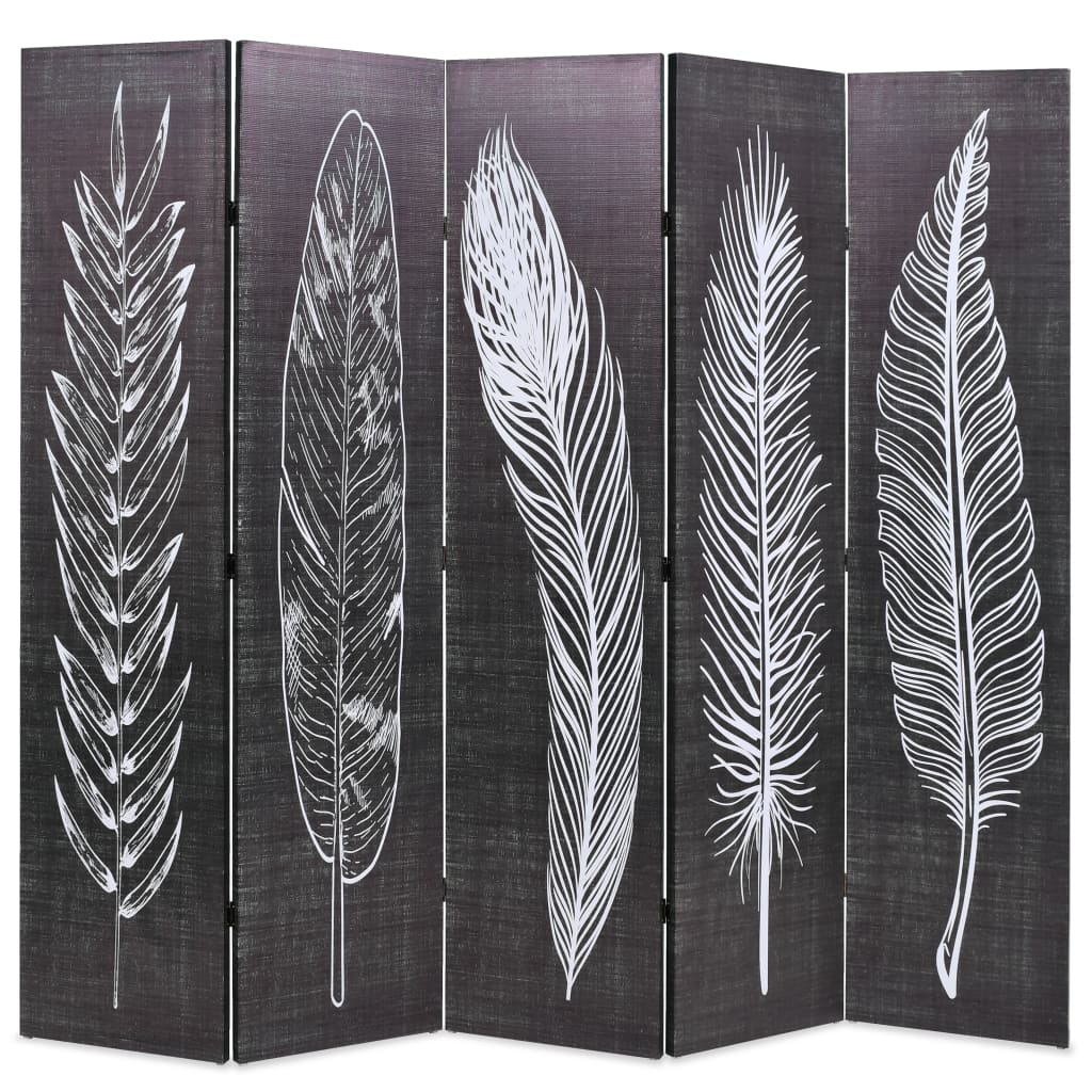 Biombo divisor plegable 200x170 cm bus Londres blanco y negro