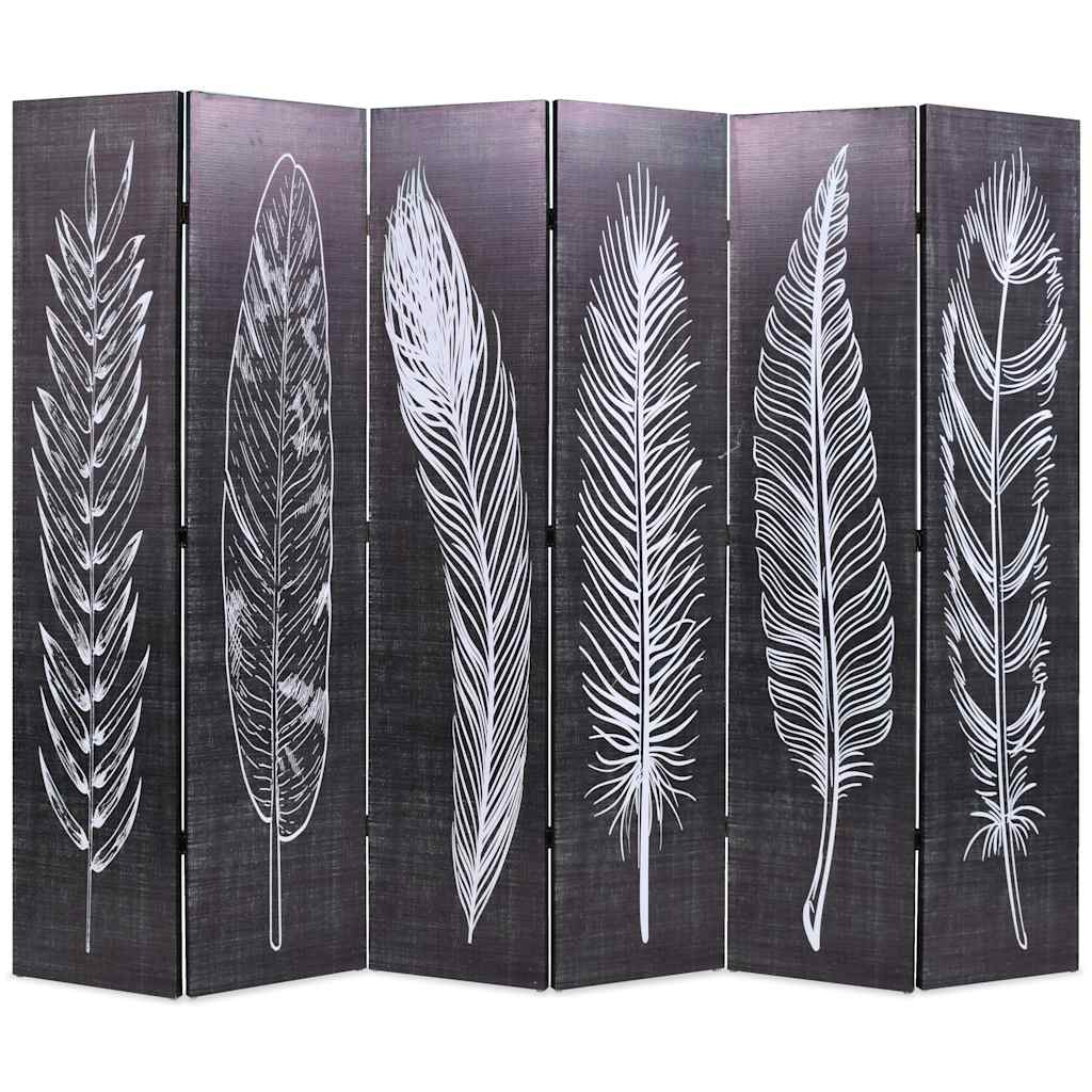 Biombo divisor plegable 228x170 cm bus Londres blanco y negro