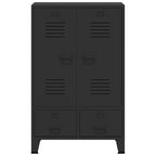 Armario metálico de estilo industrial 67x35x107 cm negro