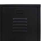 Armario metálico de estilo industrial 67x35x107 cm negro