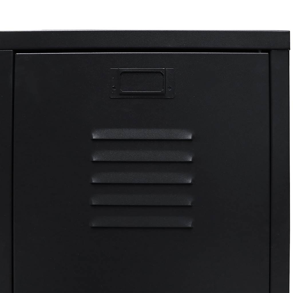 Armario metálico de estilo industrial 67x35x107 cm negro