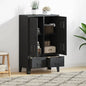 Armario metálico de estilo industrial 67x35x107 cm negro
