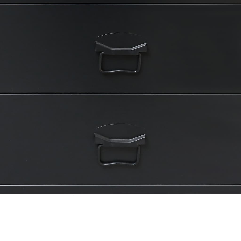Cajonera metálica de estilo industrial 78x40x93 cm negro