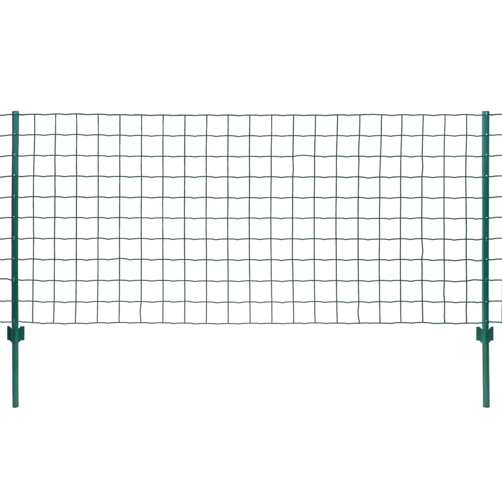 Euro Valla de acero verde 20x0,8 m