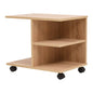 Oak rolling shelving unit 50x35x42 cm