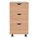 Cajonera de madera 33x45x60 cm color roble