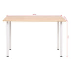 Mesa de comedor 120x60x73 cm color roble y blanco