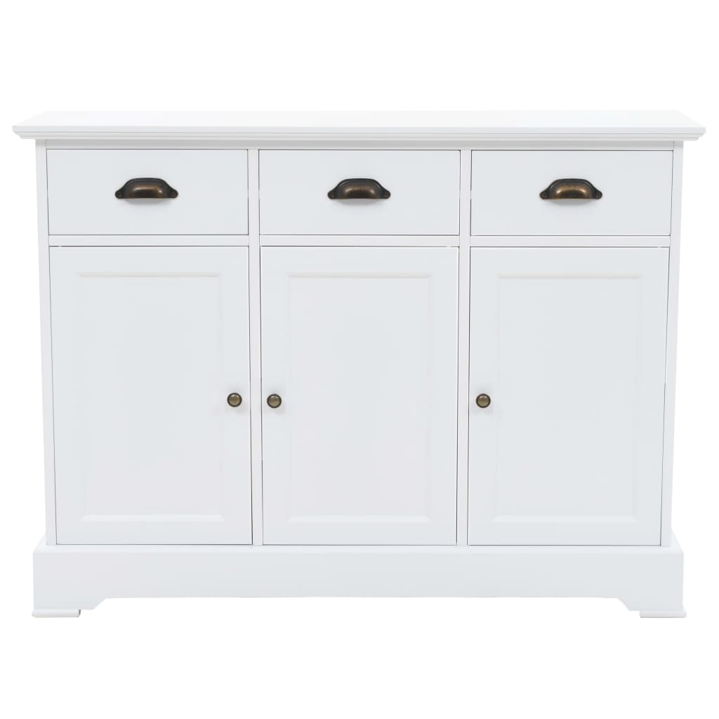 Aparador con 3 puertas MDF y madera de pino 105x35x77,5 cm