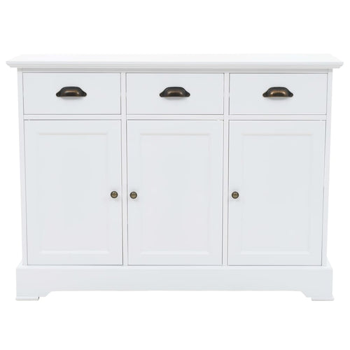 Aparador com 3 portas MDF e madeira de pinho 105x35x77,5 cm