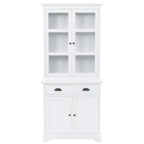 Aparador galés con 4 puertas MDF y madera de pino 80x40x180 cm