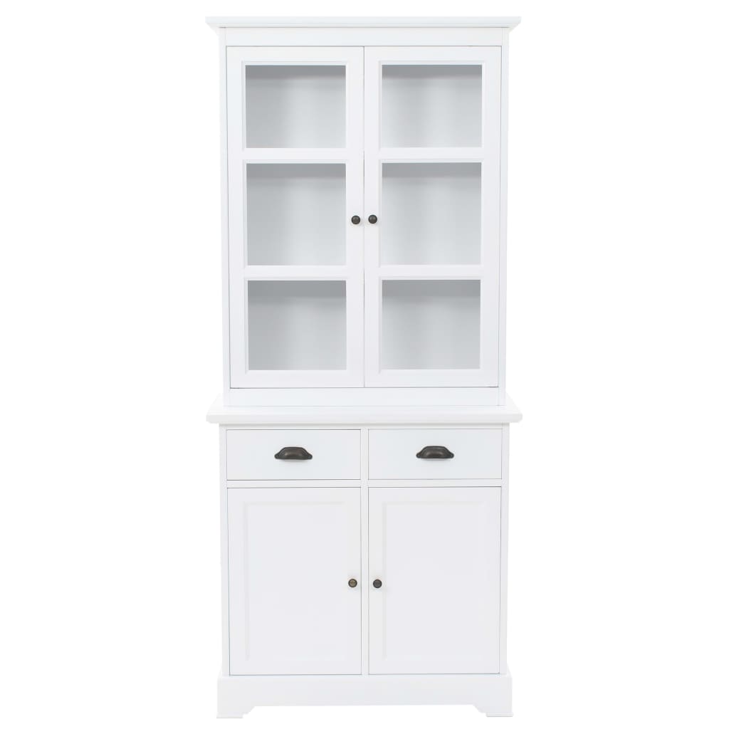 Aparador galés con 4 puertas MDF y madera de pino 80x40x180 cm