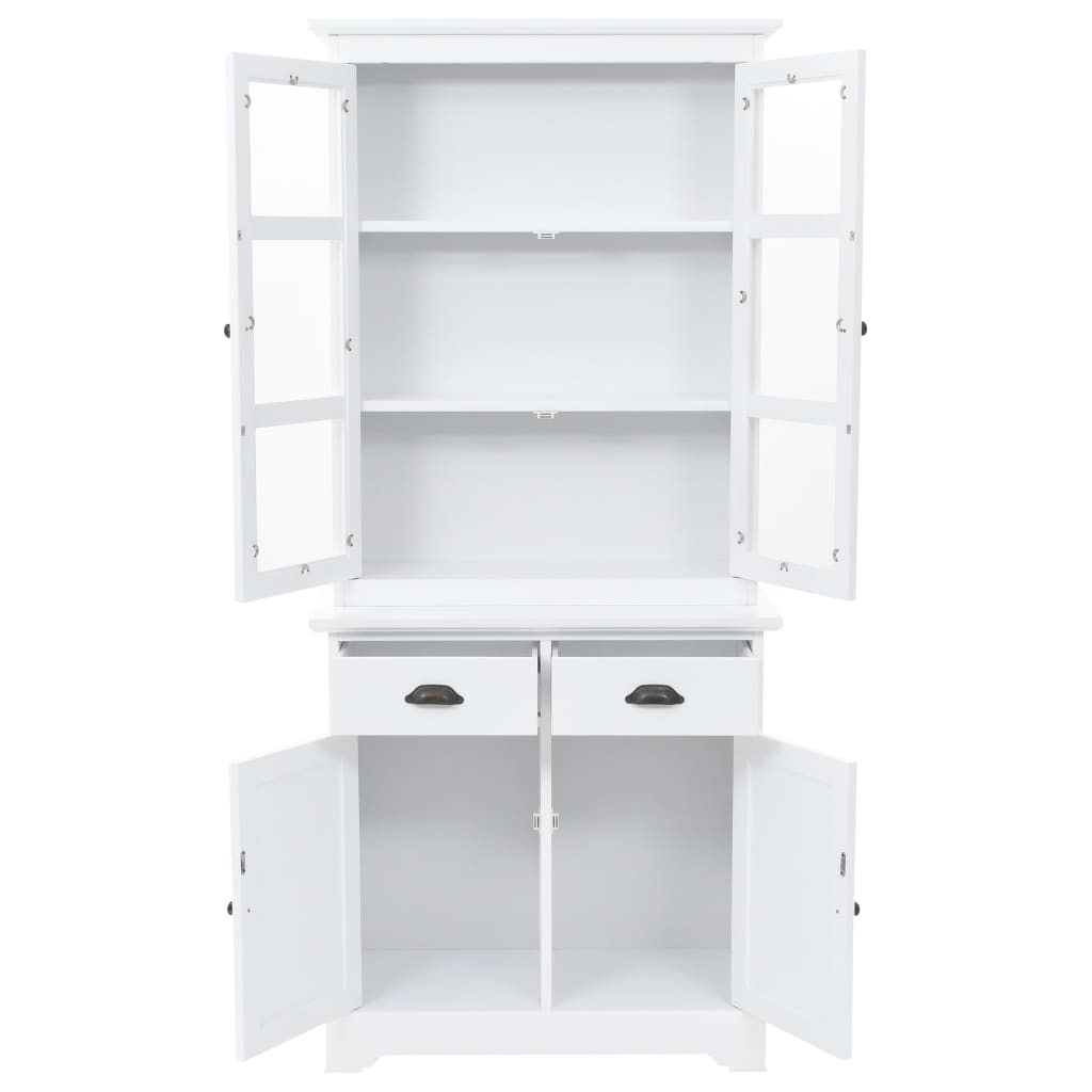 Aparador galés con 4 puertas MDF y madera de pino 80x40x180 cm