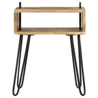 Mesita de noche de madera maciza de mango 40x34x47 cm