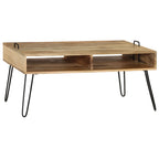 Mesa de centro de madera maciza de mango 100x60x45 cm