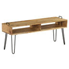 Mueble para TV madera maciza de mango 110x35x45 cm