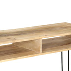 Mesa consola de madera maciza de mango 115x35x76 cm