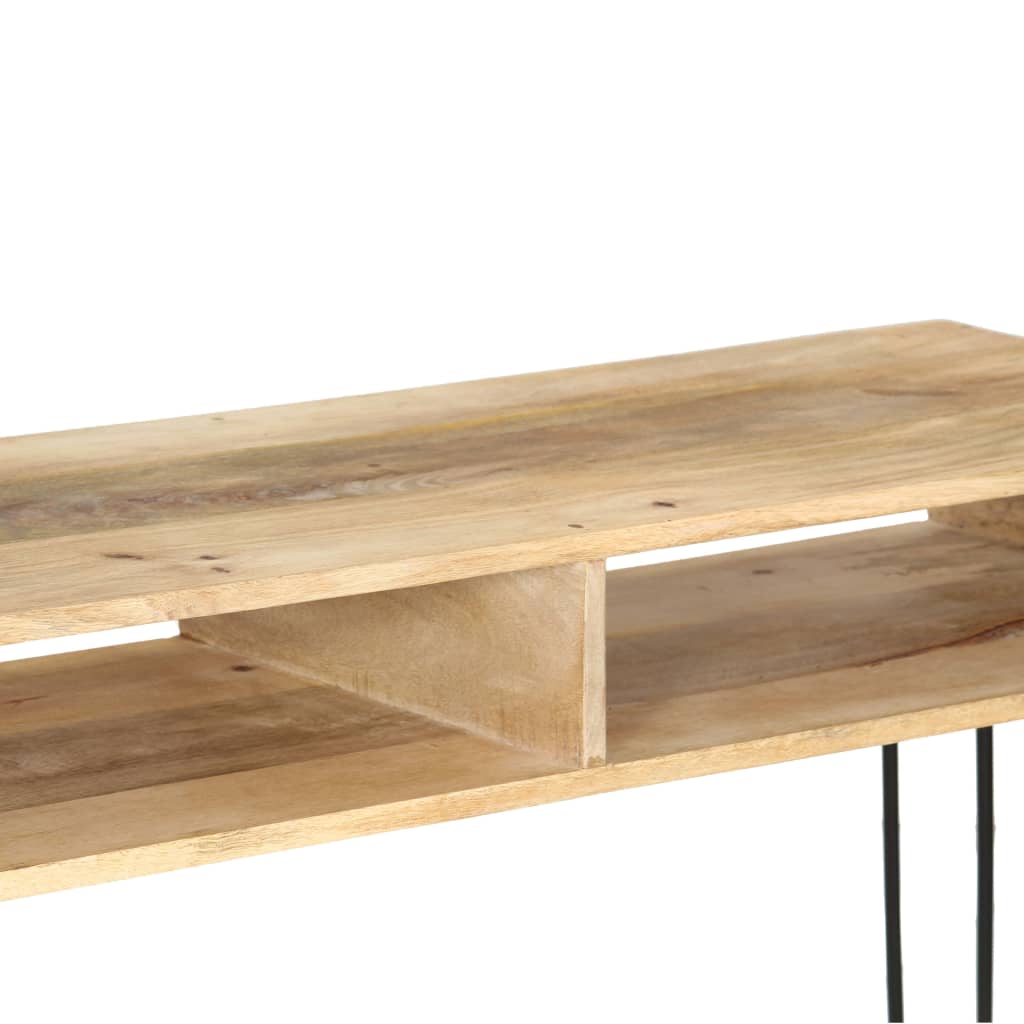 Mesa consola de madera maciza de mango 115x35x76 cm