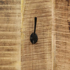 Percheros de pared 2 uds madera maciza de mango 36x110x3 cm