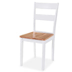 Sillas de comedor 6 unidades madera maciza de caucho blanco